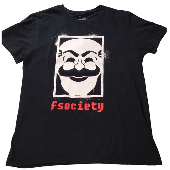 Mr. Robot Loot Crate Exclusive F Society Short Sleeve T-Shirt - Medium Unisex - Picture 6 of 8